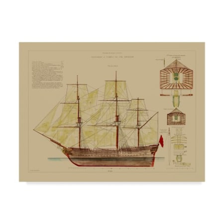 Vision Studio 'Antique Ship Plan Viii' Canvas Art,35x47